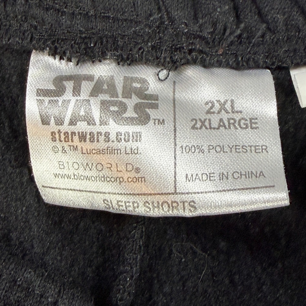 Star Wars Grogu Mens Sleep Shorts Black Bioworld Baby Yoda Pajama Bottoms 2XL - Picture 3 of 4